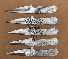 Load image into Gallery viewer, Lot of 5 Custom Handmade Damascus Steel Blank Blade Knife For Knife Making Supplies (SU-133)
