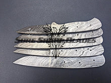 Load image into Gallery viewer, Lot of 5 Damascus Steel Blank Blade Knife For Knife Making Supplies (SU-188)
