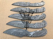 Load image into Gallery viewer, Lot of 5 Custom Handmade Damascus Steel Blank Blade Knife For Knife Making Supplies (SU-114)
