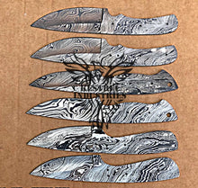 Load image into Gallery viewer, Lot of 6 Custom Handmade Damascus Steel Blank Blade Knife For Knife Making Supplies (SU-155)
