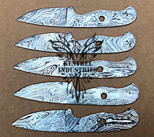 Load image into Gallery viewer, Lot of 5 Custom Handmade Damascus Steel Blank Blade Knife For Knife Making Supplies (SU-103)
