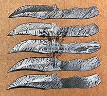 Load image into Gallery viewer, Lot of 5 Custom Handmade Damascus Steel Blank Blade Knife For Knife Making Supplies (SU-111)
