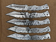 Load image into Gallery viewer, Lot of 5 Custom Handmade Damascus Steel Blank Blade Knife For Knife Making Supplies (SU-130)
