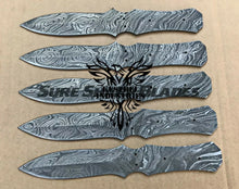 Load image into Gallery viewer, Lot of 5 Damascus Steel Blank Blade Knife For Knife Making Supplies (SU-206)
