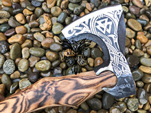 Load image into Gallery viewer, Custom Handmade Carbon Steel Viking Axe with Ash Wood Handle (VA-120)
