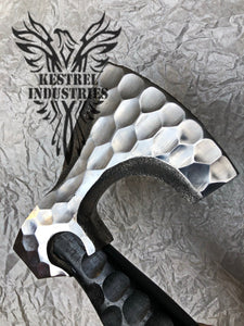 Custom Handmade Carbon Steel Viking Axe with Rose Wood Handle (VA-110)