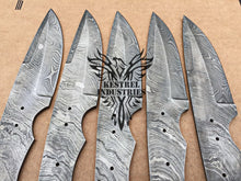 Load image into Gallery viewer, Lot of 5 Custom Handmade Damascus Steel Blank Blade Knife For Knife Making Supplies (SU-135)
