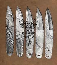 Load image into Gallery viewer, Lot of 5 Custom Handmade Damascus Steel Blank Blade Knife For Knife Making Supplies (SU-127)
