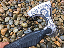 Load image into Gallery viewer, Custom Handmade Carbon Steel Viking Axe with Rose Wood Handle (VA-112)
