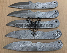 Load image into Gallery viewer, Lot of 5 Damascus Steel Blank Blade Knife For Knife Making Supplies (SU-200)
