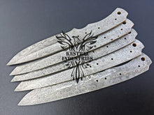 Load image into Gallery viewer, Lot of 5 Custom Handmade Damascus Steel Blank Blade Knife For Knife Making Supplies (SU-136)
