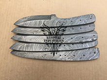 Load image into Gallery viewer, Lot of 5 Damascus Steel Blank Blade Knife For Knife Making Supplies (SU-168)
