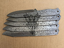 Load image into Gallery viewer, Lot of 5 Damascus Steel Blank Blade Knife For Knife Making Supplies (SU-174)
