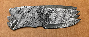 Lot of 5 Custom Handmade Damascus Steel Blank Blade Knife For Knife Making Supplies (SU-108)