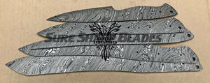 Lot of 5 Damascus Steel Blank Blade Chef Knife For Knife Making Supplies (SU-203)