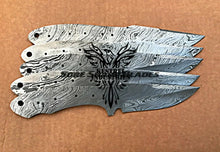 Load image into Gallery viewer, Lot of 5 Damascus Steel Blank Blade Knife For Knife Making Supplies (SU-204)
