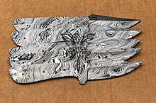 Load image into Gallery viewer, Lot of 5 Damascus Steel Blank Blade Knife For Knife Making Supplies (SU-171)
