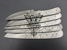 Load image into Gallery viewer, Lot of 5 Custom Handmade Damascus Steel Blank Blade Knife For Knife Making Supplies (SU-144)
