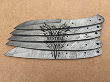 Load image into Gallery viewer, Lot of 5 Custom Handmade Damascus Steel Blank Blade Knife For Knife Making Supplies (SU-134)
