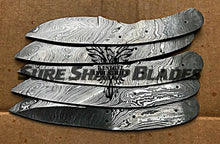 Load image into Gallery viewer, Lot of 5 Damascus Steel Blank Blade Knife For Knife Making Supplies (SU-209)
