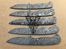 Load image into Gallery viewer, Lot of 5 Damascus Steel Blank Blade Knife For Knife Making Supplies (SU-190)
