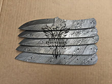 Lot of 5 Damascus Steel Blank Blade Knife For Knife Making Supplies (S –  Kestrel Industries Ltd