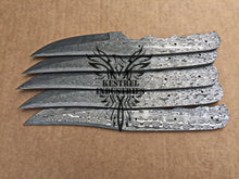 Load image into Gallery viewer, Lot of 5 Custom Handmade Damascus Steel Blank Blade Knife For Knife Making Supplies (SU-147)
