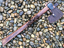 Load image into Gallery viewer, Custom Handmade Carbon Steel Viking Axe with Rose Wood Handle (VA-109)
