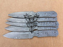 Load image into Gallery viewer, Lot of 5 Custom Handmade Damascus Steel Blank Blade Knife For Knife Making Supplies (SU-132)
