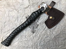 Load image into Gallery viewer, Custom Handmade Carbon Steel Viking Axe with Rose Wood Handle (VA-110)
