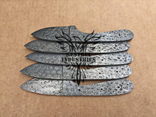 Load image into Gallery viewer, Lot of 5 Custom Handmade Damascus Steel Blank Blade Knife For Knife Making Supplies (SU-146)
