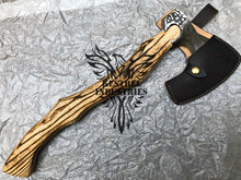 Load image into Gallery viewer, Custom Handmade Carbon Steel Viking Axe with Ash Wood Handle (VA-117)
