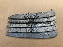 Load image into Gallery viewer, Lot of 5 Damascus Steel Blank Blade Knife For Knife Making Supplies (SU-190)
