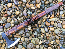 Load image into Gallery viewer, Custom Handmade  Carbon Steel Viking Axe with Rose Wood Handle (VA-105)
