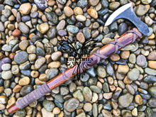 Load image into Gallery viewer, Custom Handmade  Carbon Steel Viking Axe with Rose Wood Handle (VA-105)
