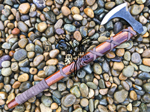 Custom Handmade  Carbon Steel Viking Axe with Rose Wood Handle (VA-105)