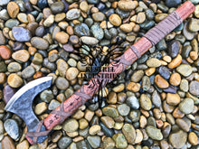 Load image into Gallery viewer, Custom Handmade Carbon Steel Viking Axe with Rose Wood Handle (VA-103)
