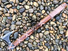 Load image into Gallery viewer, Custom Handmade Carbon Steel Viking Axe with Rose Wood Shaft, Ragnar&#39;s Axe (VA-101)
