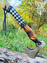 Load image into Gallery viewer, Custom Handmade Carbon Steel Viking Axe with Ash Wood Handle (VA-140)
