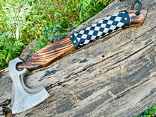 Load image into Gallery viewer, Custom Handmade Carbon Steel Viking Axe with Ash Wood Handle (VA-140)
