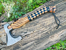 Load image into Gallery viewer, Custom Handmade Carbon Steel Viking Axe with Ash Wood Handle (VA-148)
