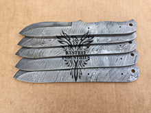 Load image into Gallery viewer, Lot of 5 Custom Handmade Damascus Steel Blank Blade Knife For Knife Making Supplies (SU-148)
